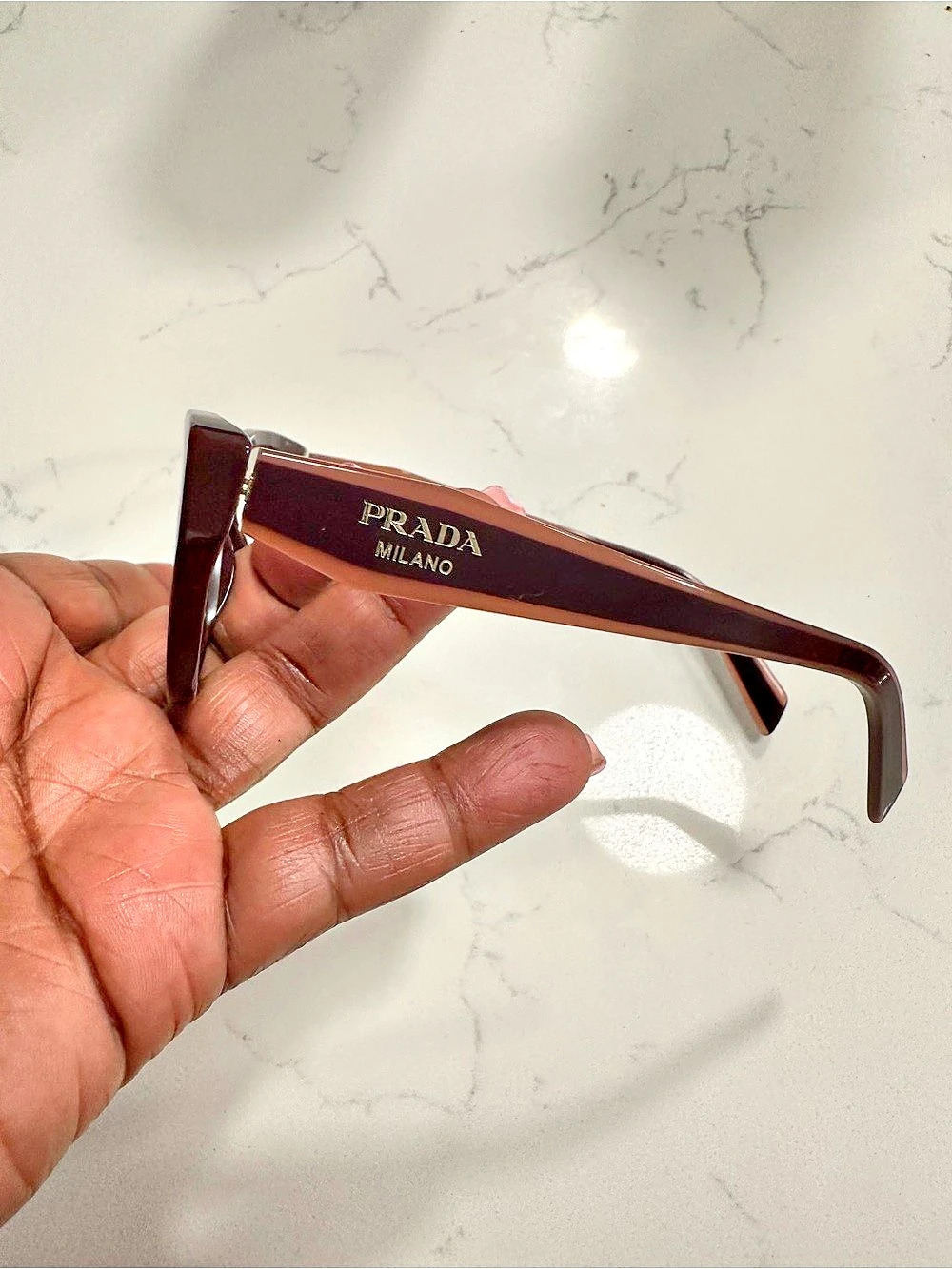 Prada VPR 10V Eyeglasses Brown Cat-Eye Glasses - Picture 2 of 5